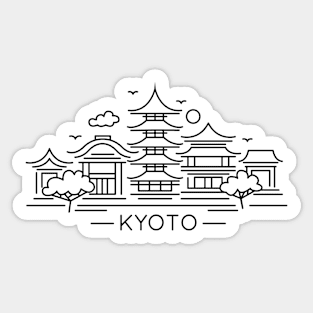 Kyoto line art Sticker